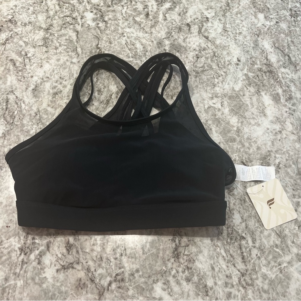 Fabletics sports bra size XS Faye high impact black NEW NWT - Picture 3 of 9